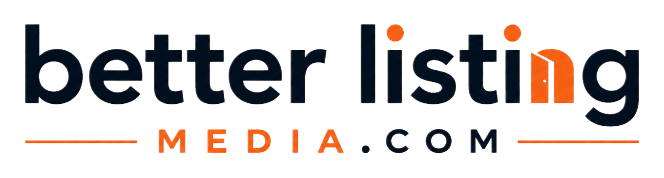 Wordmark with domain: the Better Listing Media logo, shown on a light background