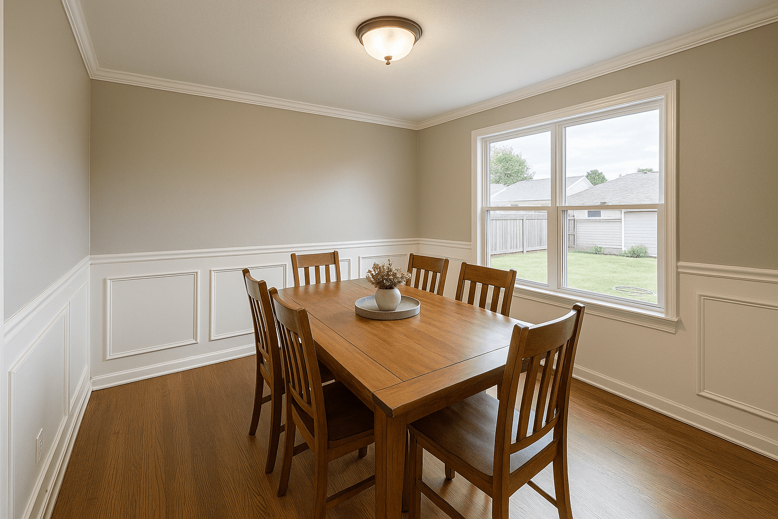 The dining room