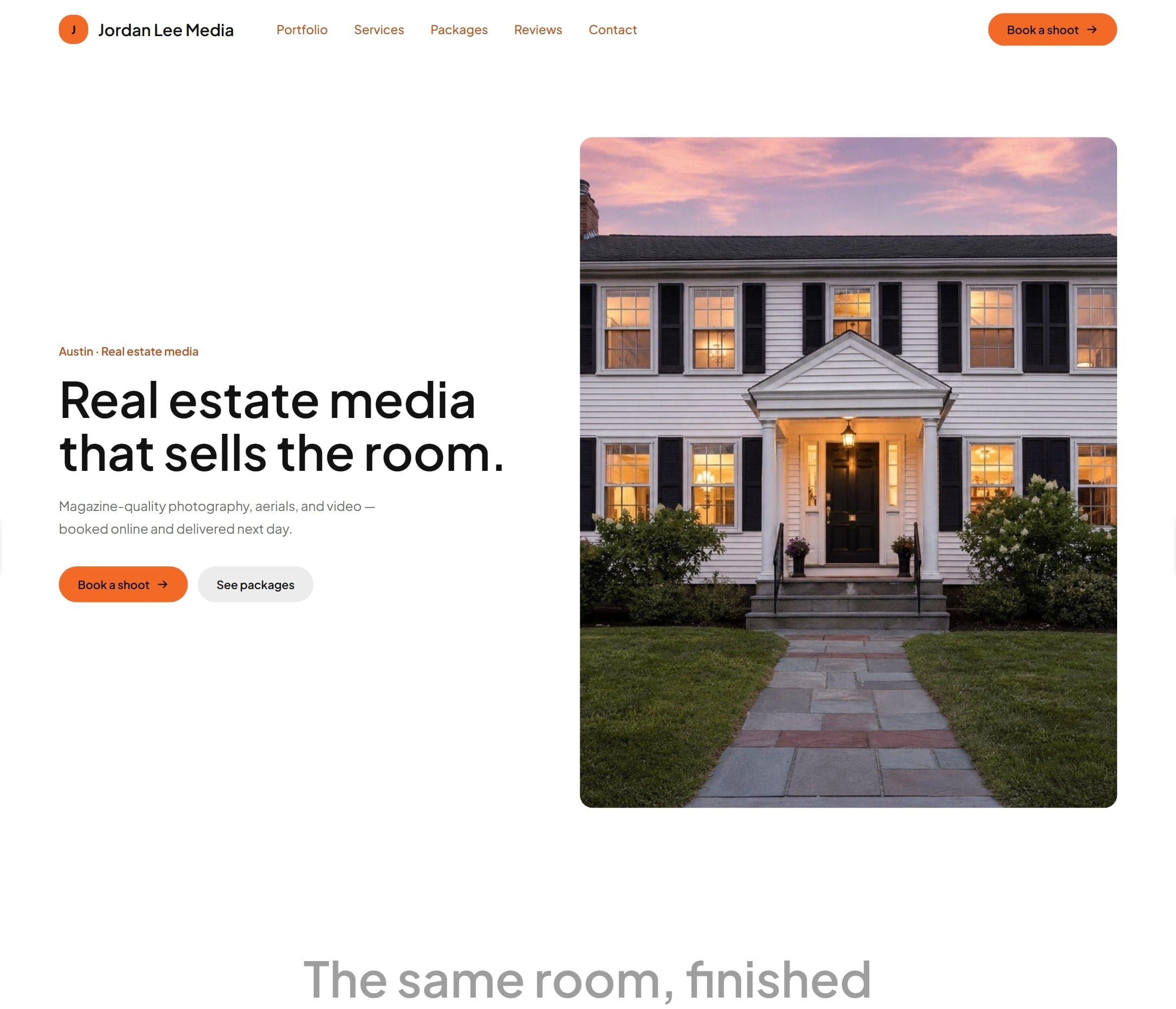 The photographer's site in the Ember theme