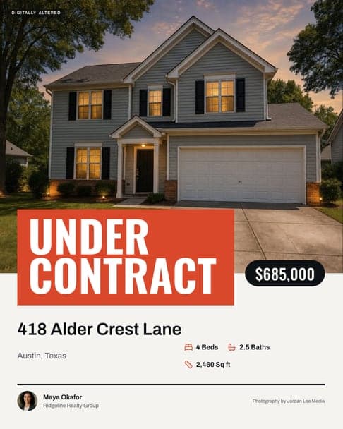 The same post with UNDER CONTRACT